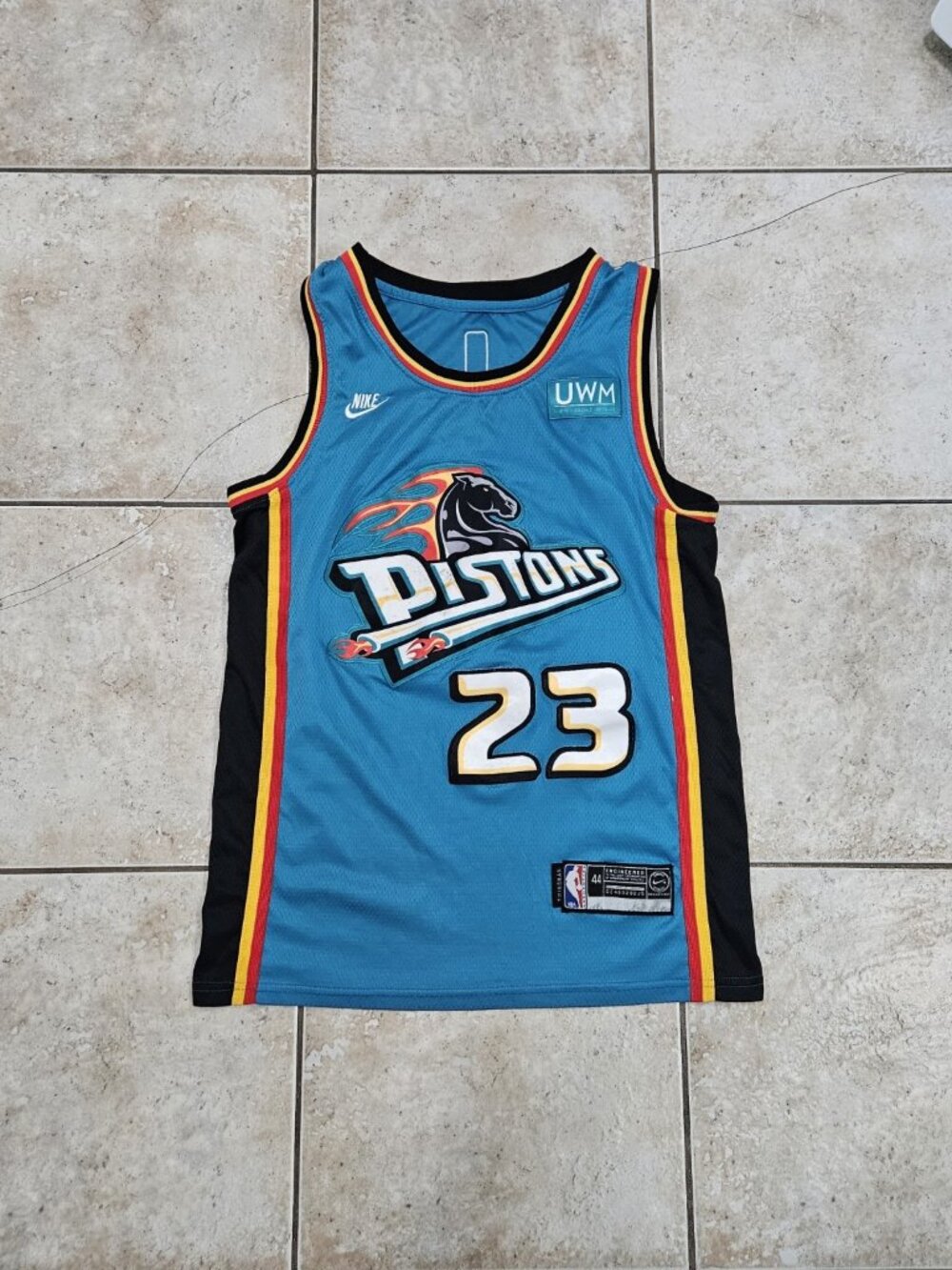 Detroit Pistons Jaden Ivey #23 Nike Swingman Jersey Men M Teal
